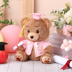 Deekin bear displayed on sofa or desk to add warmth and charm.