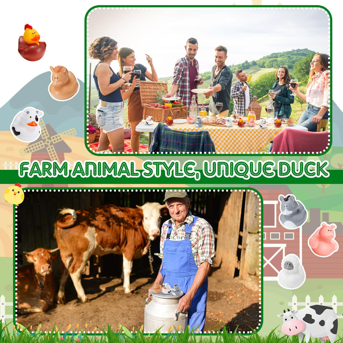 Deekin car decor ducks add playful accents to trips and events.