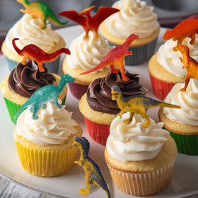 Deekin dinosaur cupcake toppers bulk set for cakes and treats
