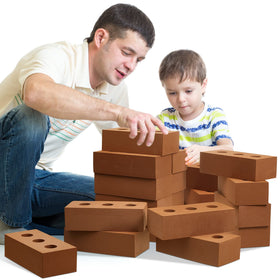 Deekin foam blocks, 30-piece set for collaborative building and family fun.