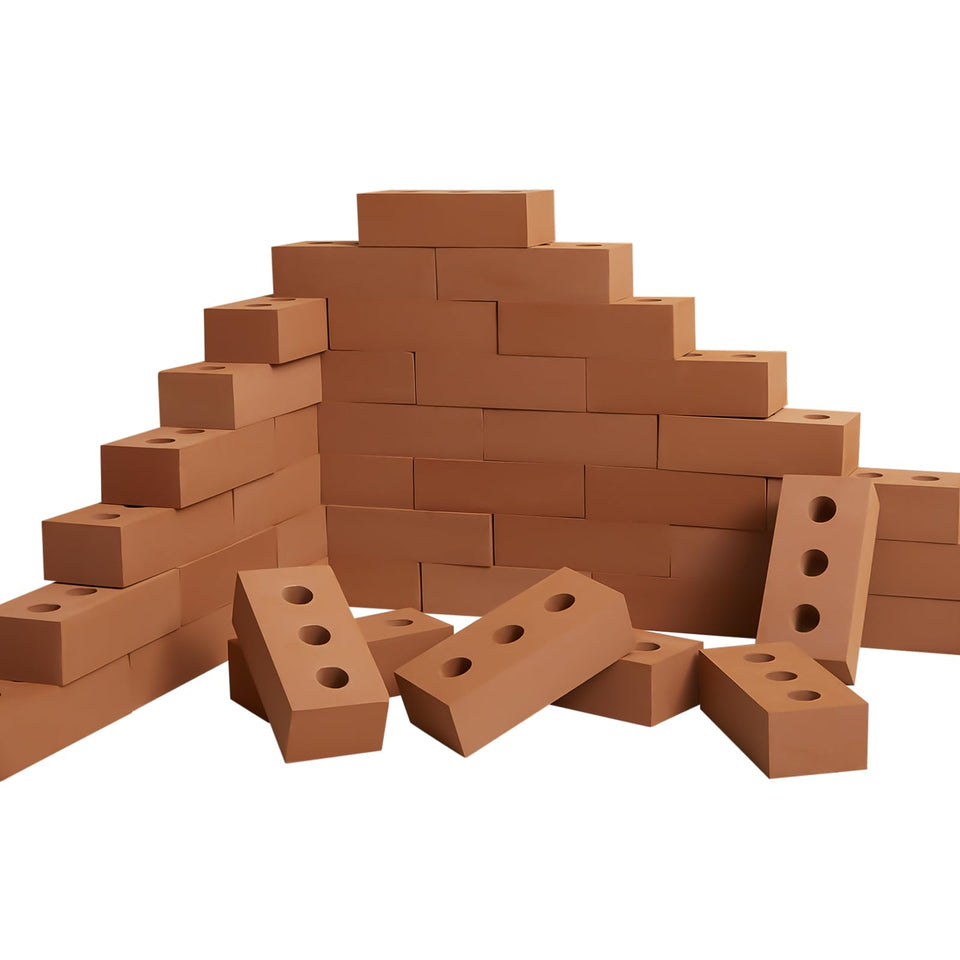 Deekin foam blocks for kids, house-assembly view, safe EVA foam.