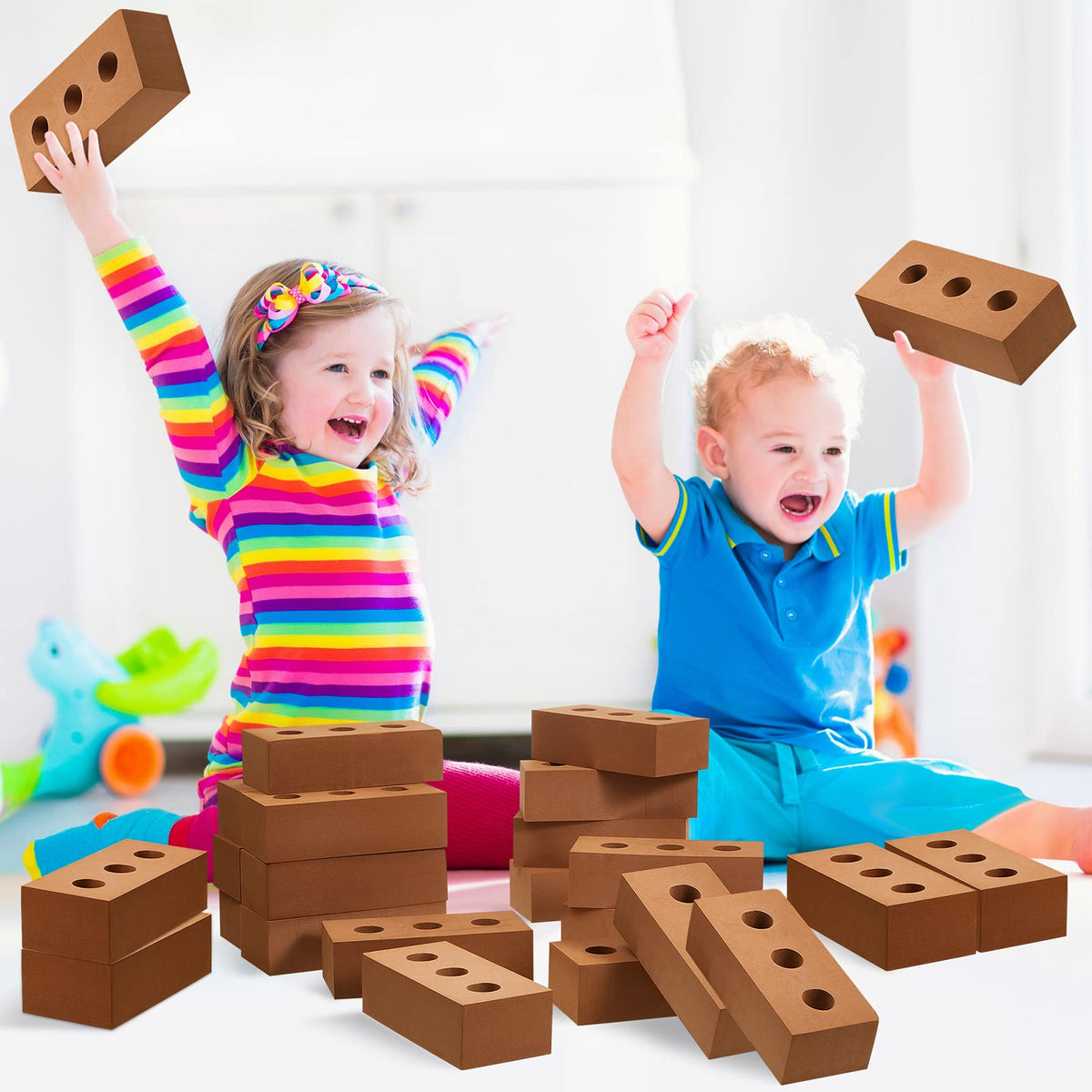 Lightweight Deekin foam blocks, smooth and easy to clean.