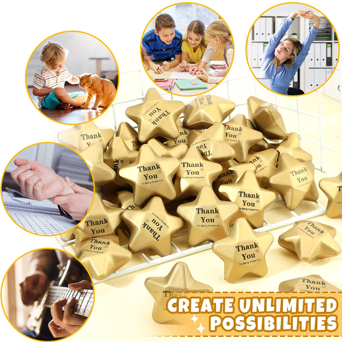 Deekin pocket-size star stress ball for on-the-go relief