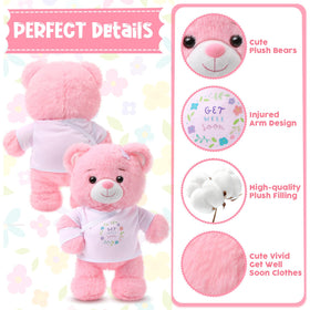 Deekin get well soon bear huggable 25cm size for comforting contact