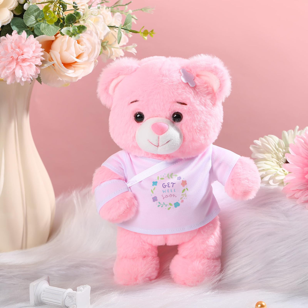 Deekin get well soon bear soft plush texture invites cozy hugs