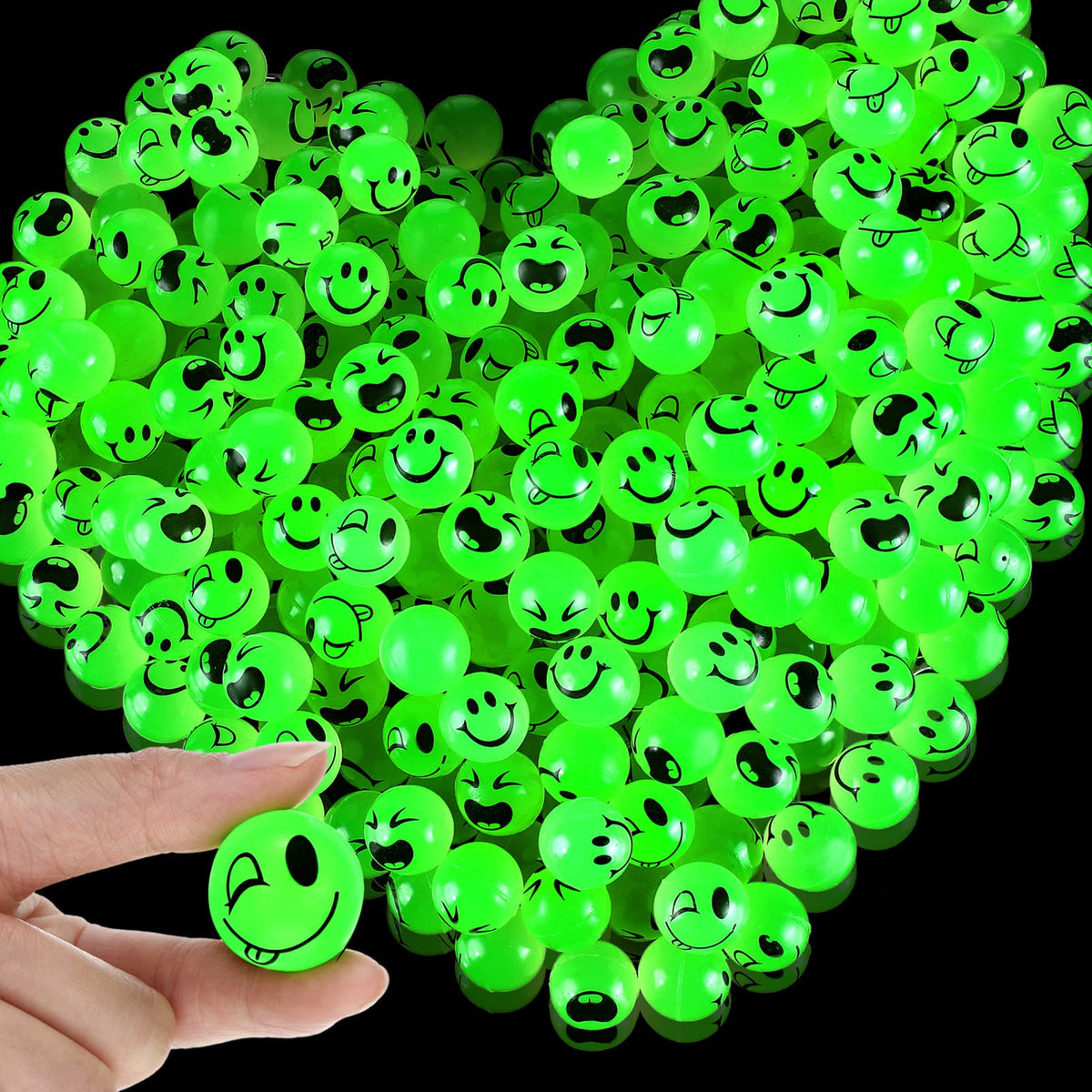 Deekin glow-in-the-dark 1 inch smile ball for bright kid party favors