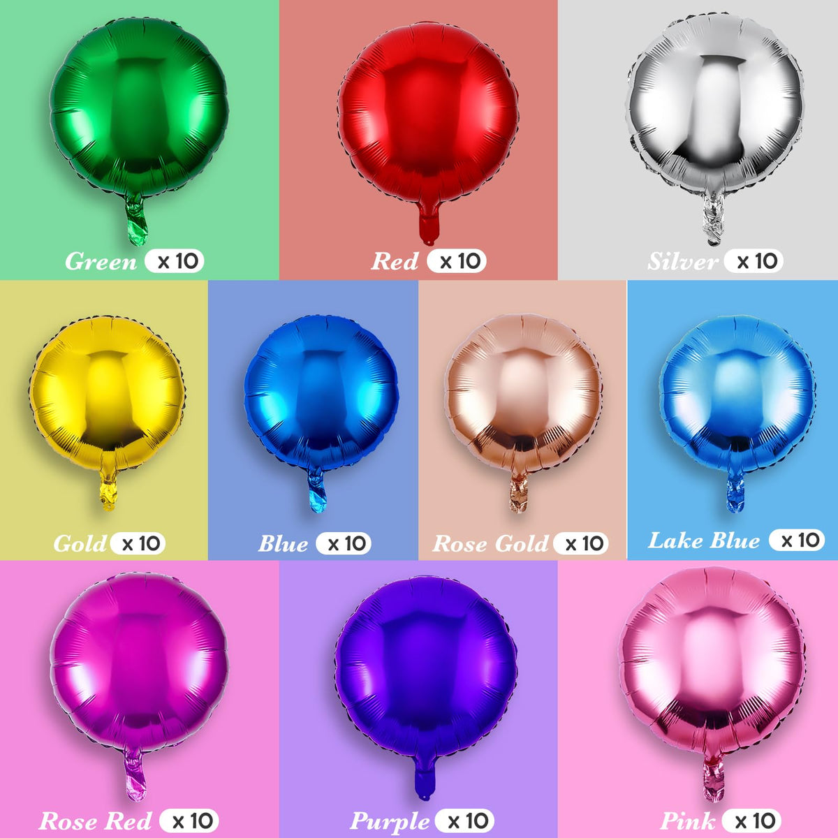 Deekin gold and silver round foil balloons highlight festive decor