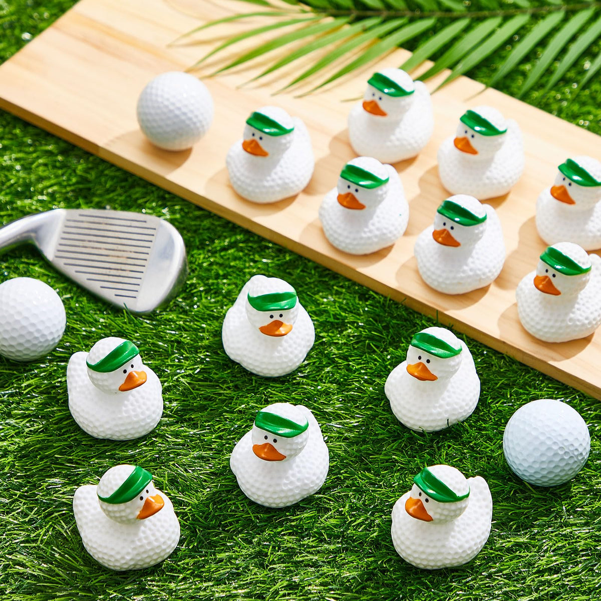 Deekin golf-ball design duck adds playful touch to table decor.