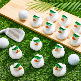 Deekin golf-ball design duck adds playful touch to table decor.