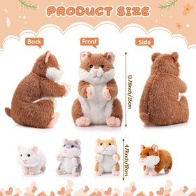 Deekin hamster baby plush 12cm pose A, ideal for imaginative play