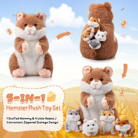 Deekin hamster baby plush 12cm pose C, great for bedtime cuddles