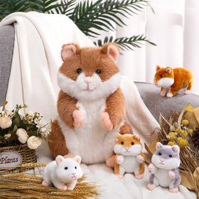 Deekin hamster baby plush 12cm pose D, colorful storytelling prop