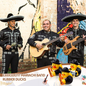 Deekin mariachi ducks trumpet style enhances party centerpiece charm.