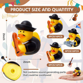 Deekin mariachi ducks violin style 2inch for playful table toppers.