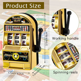 Deekin mini slot machine silver, side angle, ideal for playful office breaks.