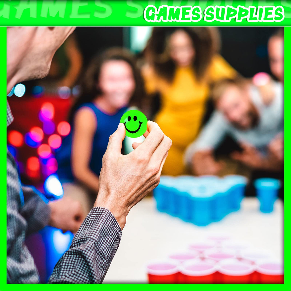 Deekin party-favor glow ball in green for celebrations
