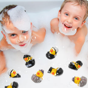 Deekin police ducks bath toy ideal for toddlers' sensory play.