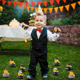 Deekin police ducks photo prop set creates memorable moments at parties.