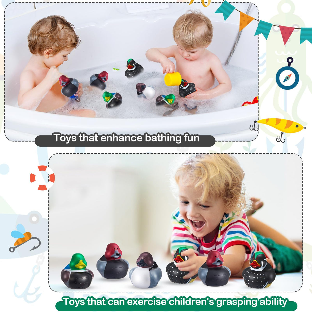 Deekin redhead duck 2in – bright decor for bath or parties.
