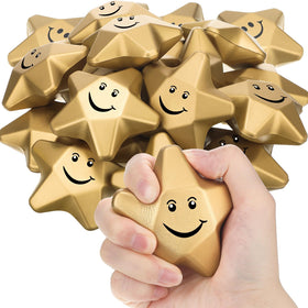 Deekin star stress ball front view, compact hand-held relief for busy days.