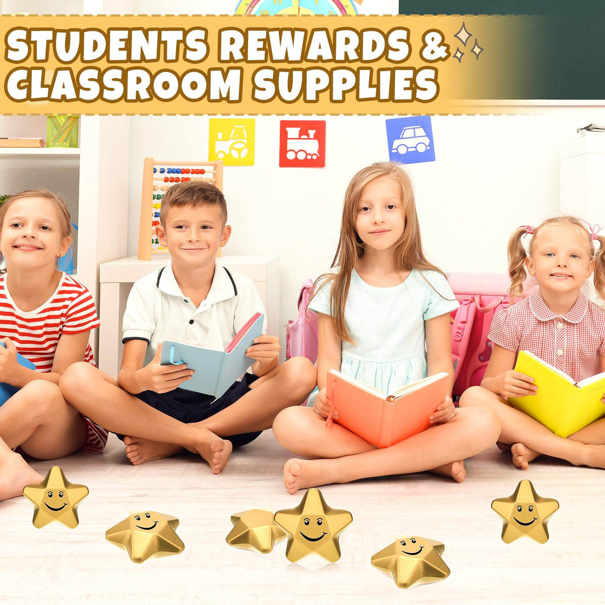 Deekin star stress ball with varied colors promotes focus during study.