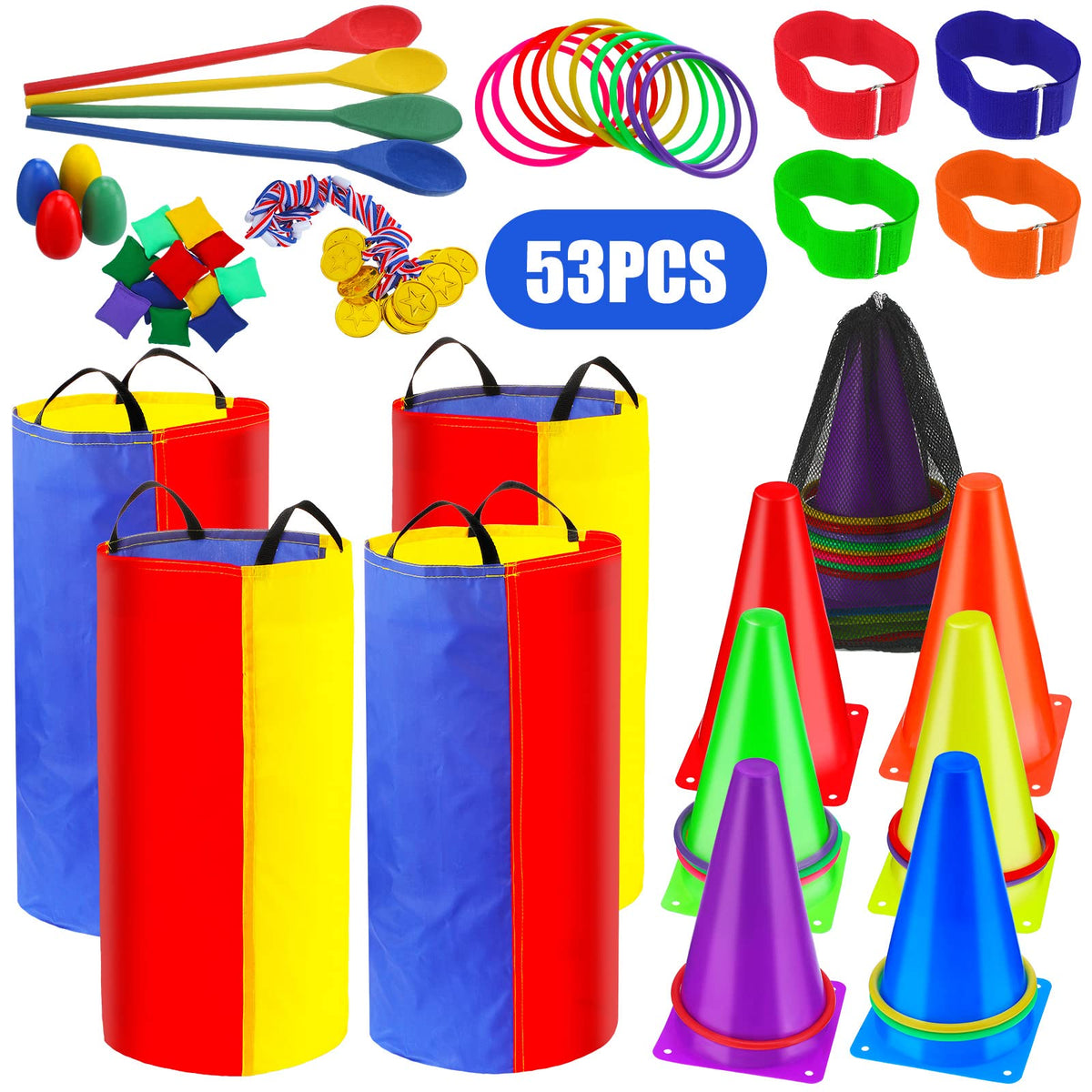 Deekin three-legged race bands displayed for cooperative teamwork and active outdoor fun.