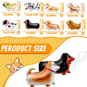 Deekin walking animal balloon sheepdog añade encanto a fondos de fiesta y habitaciones infantiles.