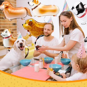 Deekin walking animal balloon short-legged dog crea toques divertidos para fotos y fiestas.