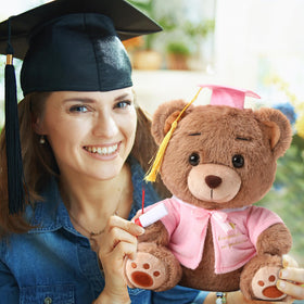 Deekin washable grad bear, easy care for long-lasting cuddles.