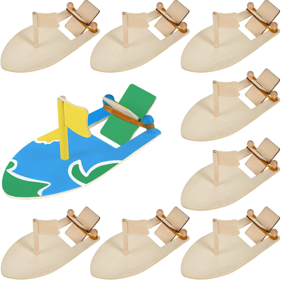 Deekin wooden boats kit assembly for creative building and family fun.