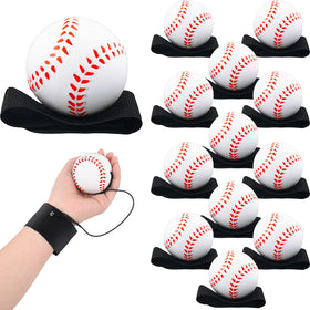 Deekin wrist return ball close-up showing soft rubber and sturdy rebound for workouts