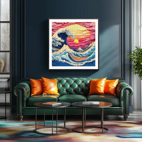 Deepcom 20x20-inch completed size offers a balanced, wall-ready art piece.