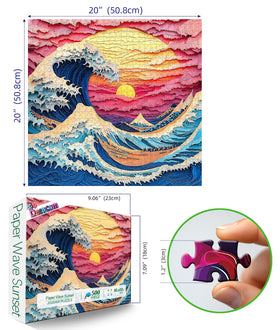 Deepcom ocean-wave puzzle emphasizes HD printing with crisp wave details for satisfying challenges.