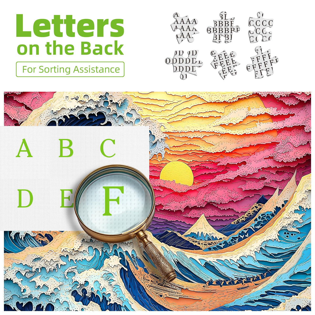 Deepcom premium-thick-board puzzle ensures snug fits and flat edges for display-ready results.