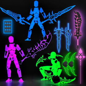 Deeplus Glowing Titan 13 action figure set shines with vibrant glow for standout display