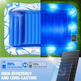 DeeprBetter blue swirl design tanning pool lounger for stylish poolside vibes