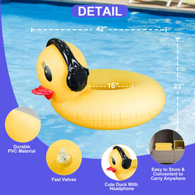 DeeprBetter portable duck pool float deflates for easy storage and travel