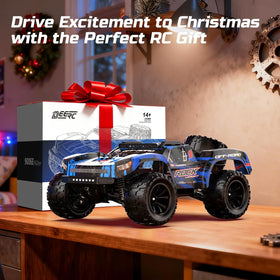 DEERC 1:12 1.5kg servo for precise steering and responsiveness.