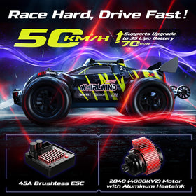 DEERC 1611 dual-battery pack powering longer sessions and higher speeds.