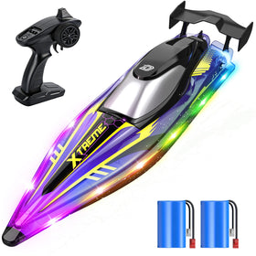 DEERC 17-inch RC jet boat with stable hull for smooth handling on water