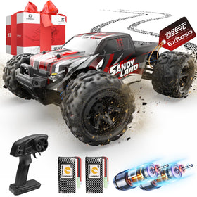 DEERC 9300E front view highlights rugged handling for off-road adventures