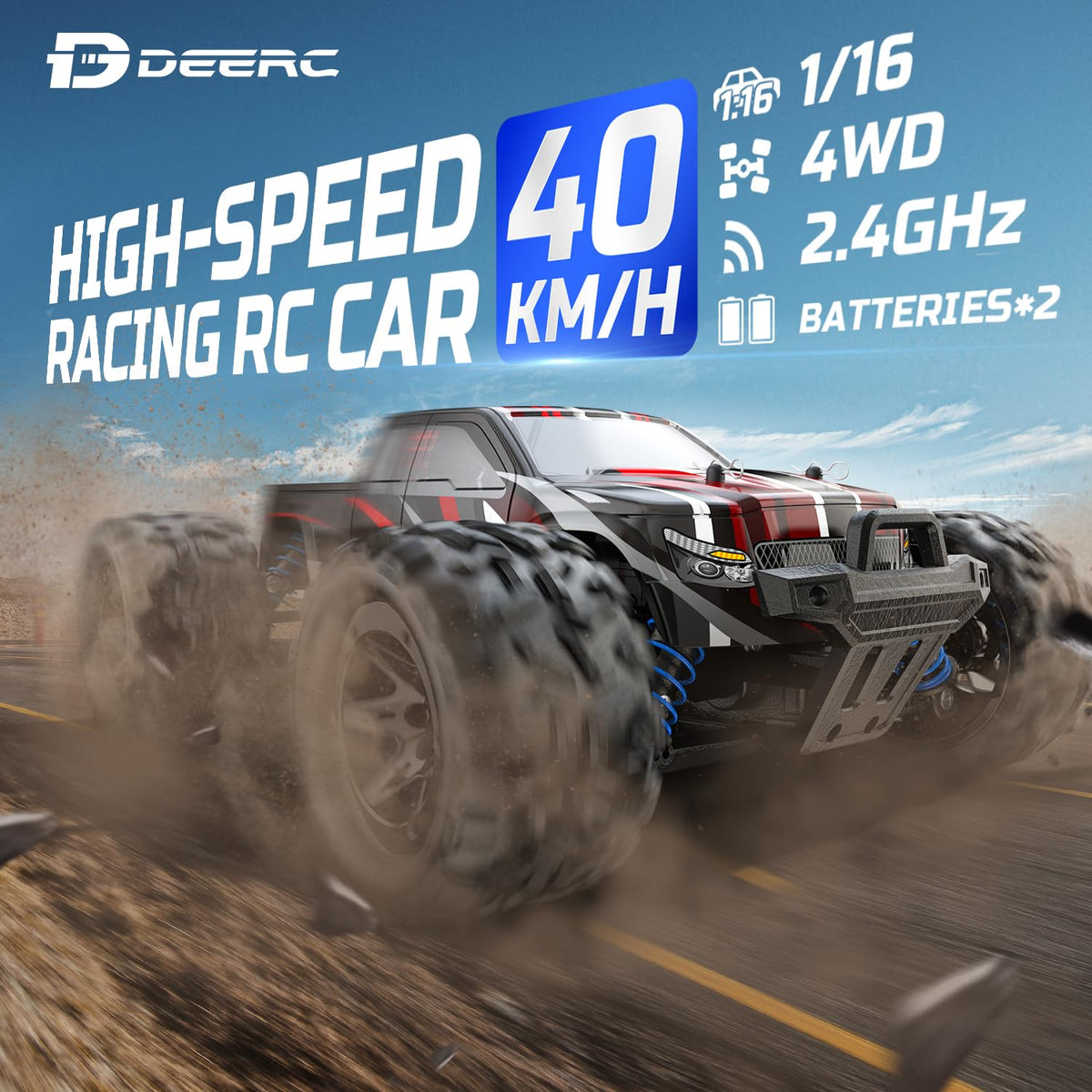 DEERC 9300E two-battery pack enables longer play sessions