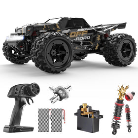 DEERC 9309E off-road monster truck front view for rugged terrain fun