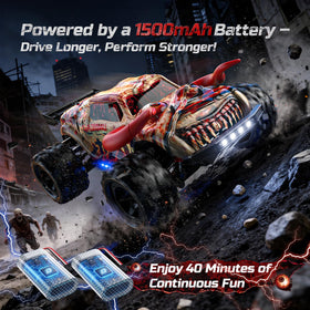 DEERC 9311E LED night mode lights illuminate nighttime off road fun.