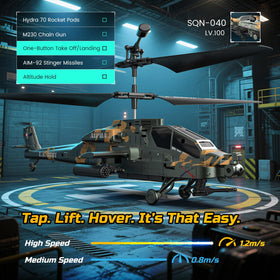 Spare propellers included for DEERC Apache maintenance and quick fixes