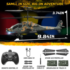 DEERC support and warranty information for Apache helicopter