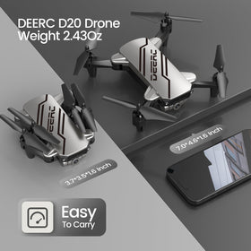 DEERC D20 dual batteries extend flight up to 20 minutes