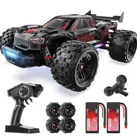 DEERC fast brushless RC car demonstrates top speed for high-speed off-road runs