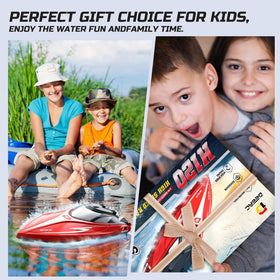 DEERC H120 RC boat with included accessories for easy maintenance.