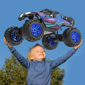 DEERC large-scale monster truck demonstrated 60-degree climbing angle.
